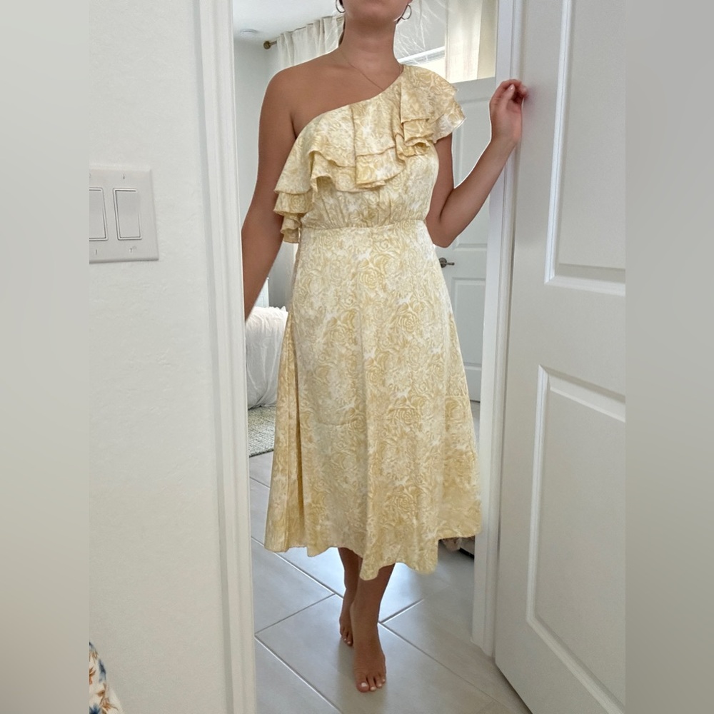 Satin Yellow Dress